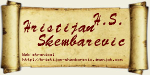 Hristijan Škembarević vizit kartica